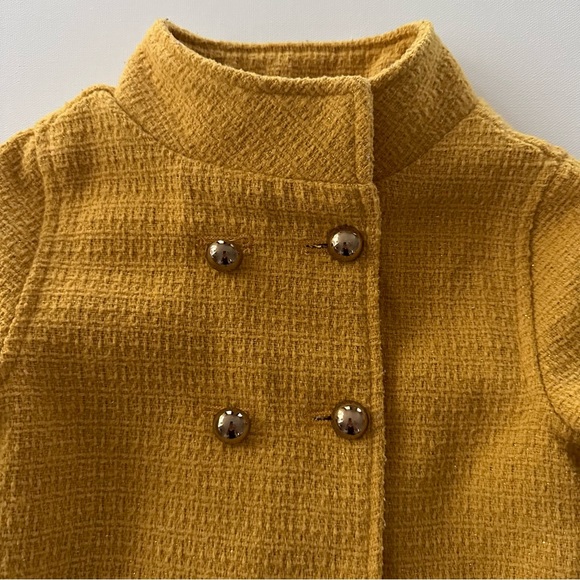 Gymboree Girls 4 Yellow Tweed Pea Coat - Picture 2 of 8